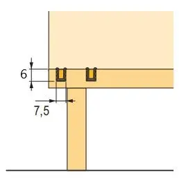 Система SlideLine 55 Plus ходовой и направляющий профиль slideline 55 plus, l2500, пластик