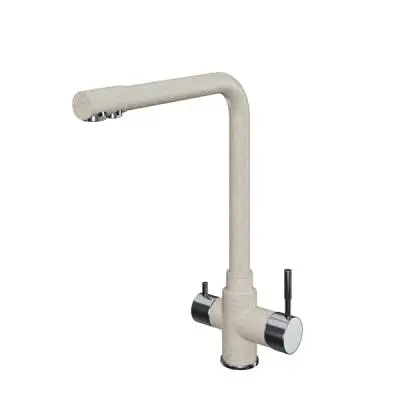 Смесители Polygran смеситель кухонный polygran вега с фильтрацией, кремовый