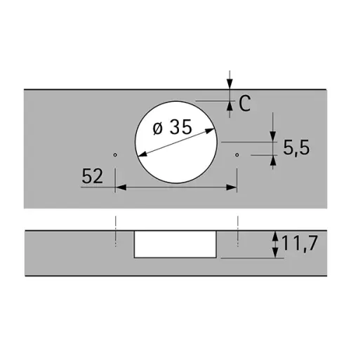 Петли мебельные Hettich Комплекты (Германия) петля hettich intermat вкладная 110°, push to open, без доводчика, d1,5 (евровинты)