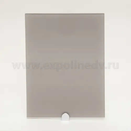 Стекло интерьерное Китай полосы стекло окрашенное тёмно-серое, 4мм (915*2440) с плёнкой