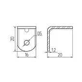 Мебельные уголки уголок крепежный, вишня, металл/пластик