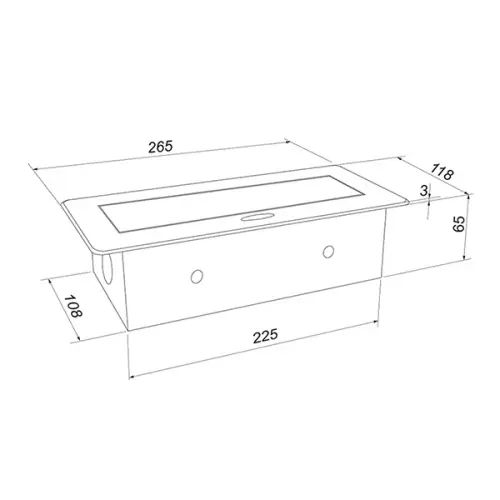 Розетки блок розеток выдвижной горизонт, 2 euro, 2 usb, 250 в, 2700w сереб. 2 м
