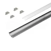 Профиль для светодиодных лент 8мм профиль gls врезной 2.0м 2507w (с рассеивателем) для led-ленты, алюминий