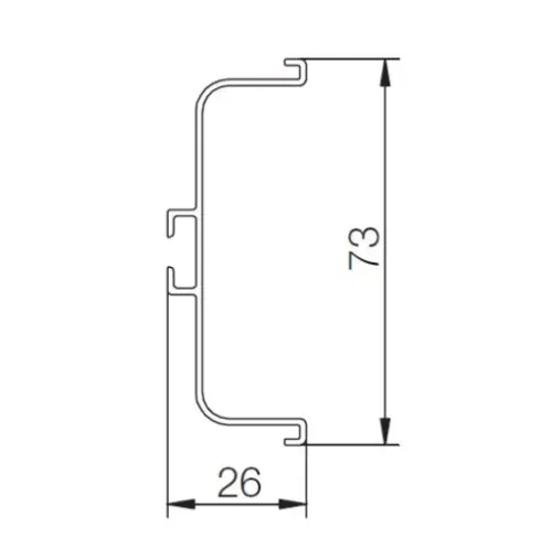 GOLA Rehau Черный матовый ручка-профиль gola с-образная, premium line, 4100мм, черный матовый