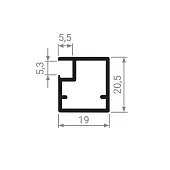 Профиль для фасадов MODUS профиль фасадный mz 01, 6000мм, титан