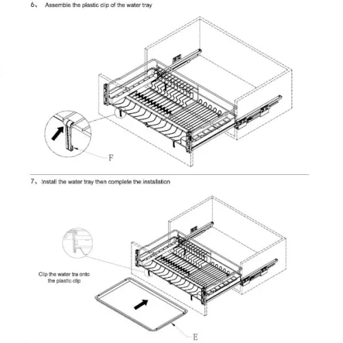 Сушки выдвижные в нижний шкаф сушка выдвижная geek в модуль на 600 мм, с лотком хранения столовых приборов, с доводчиком