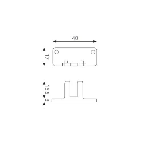 Комплектующие профиль Gola держатель универсальный для алюм. профилей sola (1 пара), белый