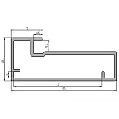 Профиль для фасадов MODUS профиль фасадный mz 04, 6000мм, черный