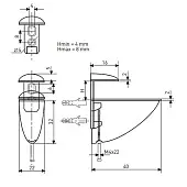 Полкодержатели полкодержатель малый 304 декоративный замак, черный