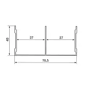 Направляющие/Упоры вн2 верхняя направляющая двойная 5900мм трюфель браш