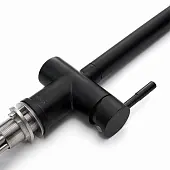 Смесители Avivacom смеситель кухонный avivacom с выдвижным шлангом, черный матовый