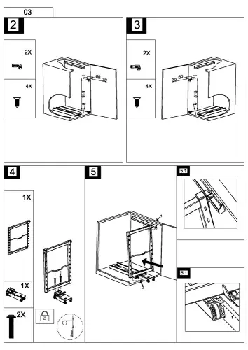 Выдвижные системы для кухонных пеналов мини буфет encanto в базу 450 мм, серый