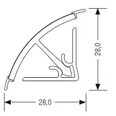 Бортики для столешниц бортик для столешницы  113 дуб галифакс табак, 4,1м