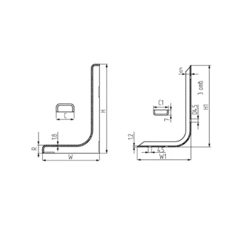 Полкодержатели полкодержатель 183х114х35мм, коричневый