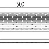 Заглушки для кабель канала, вент.решетки вентиляционная решетка 500*100, стальная 