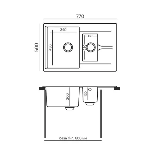 Мойки Polygran мойка кухонная polygran модель brig 770 кремовый