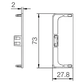 Белые комплектующие Gola комплект заглушек для с-образного профиля, сплошные, белый пластик