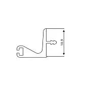 GOLA Чёрный матовый ручка-профиль горизонтальный для полок 18мм, 4000мм, черный матовый