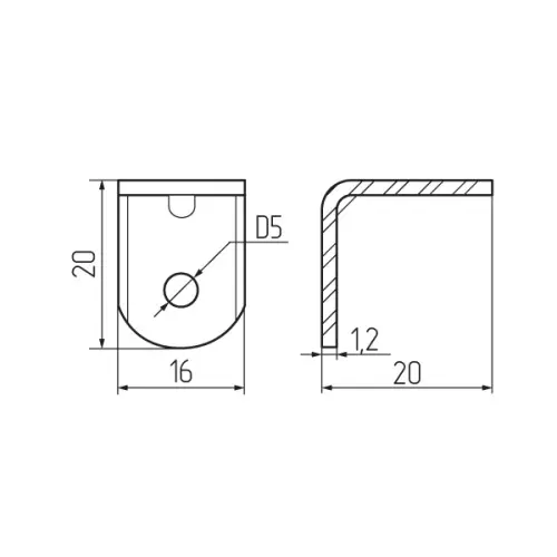 Мебельные уголки уголок крепежный, серый, металл/пластик