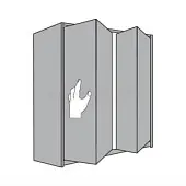 Комплекты складных дверей Hettich комплект фурнитуры wingline l push to move для 2 дверей (4 створки), ширина до 2,4м (25кг)