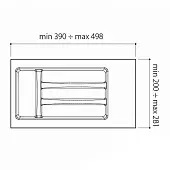 Лотки для столовых приборов лоток для столовых приборов гл. 390-498мм, шир. 200-281мм, в базу на 300мм, серый