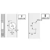 Петли мебельные Hettich петля hettich накладная 95° для фасадов встроенных холодильников, без доводчика
