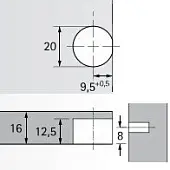 Эксцентрики, стяжки эксцентрик hettich vb 35м/16, коричневый