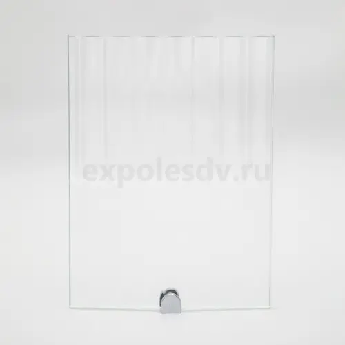 Стекло интерьерное Китай полосы стекло прозрачное рифленое "лайн широкий" осветленное, 4.5мм (1050*2440)