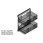Корзины для хранения корзина выдвижная двухъярусная umm 285*475*515мм, черная