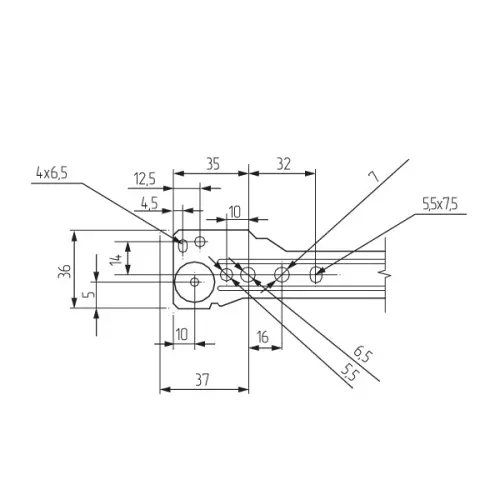 Роликовые направляющие направляющие роликовые 300мм, белые