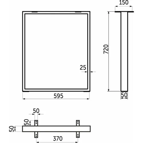 Подстолья подстолье thor 595*720мм, черный