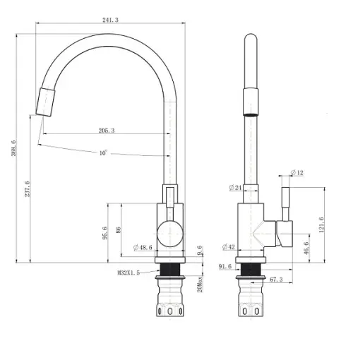 Смесители OLIVE'S смеситель olive's balear с гибким изливом, серый/нержавеющая сталь