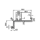 Белый матовый ручка-профиль gola l-образная, 4000мм, белый матовый