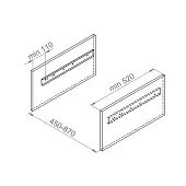 Корзины для хранения корзина выдвижная для белья umm 450-590*500*170мм с напр., серый