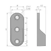 Штанги, аксессуары штангодержатель для овальной штанги, черный