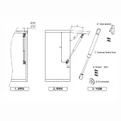 Газлифты Samsung IREX газовый лифт samsung irex с доводчиком, остановка в любом положении, укороч., грузопод. 40n