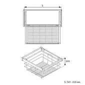 Корзины для хранения корзина для одежды gtv elite 560*490*210мм с доводчиком, графит