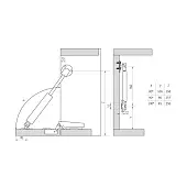 Газлифты, механизмы Delta газовый лифт секретерный без доводчика, грузопод. 100n
