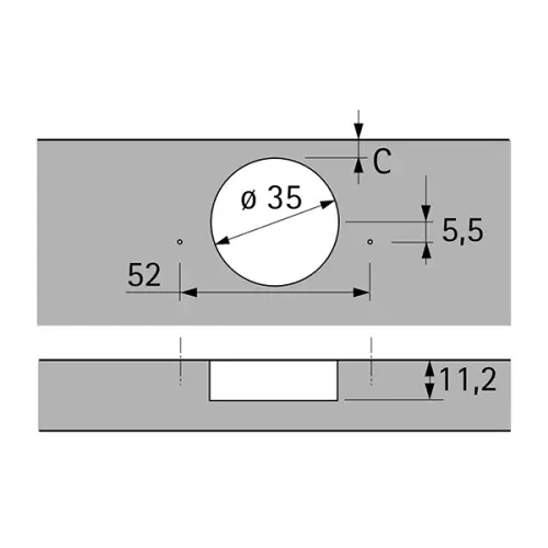 Петли мебельные Hettich (Германия) петля hettich intermat вкладная 95°, без доводчика
