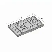 Полки сетчатые полка кожаная для аксессуаров и украшений 469*564 с доводчиком, серая