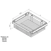 Корзины для хранения корзина выдвижная для белья umm 730-870*500*170мм без напр., черная